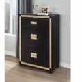 HomeStock 20.25 in.H Chip Board Horizontal Dressers with 4 - Drawers in Black
