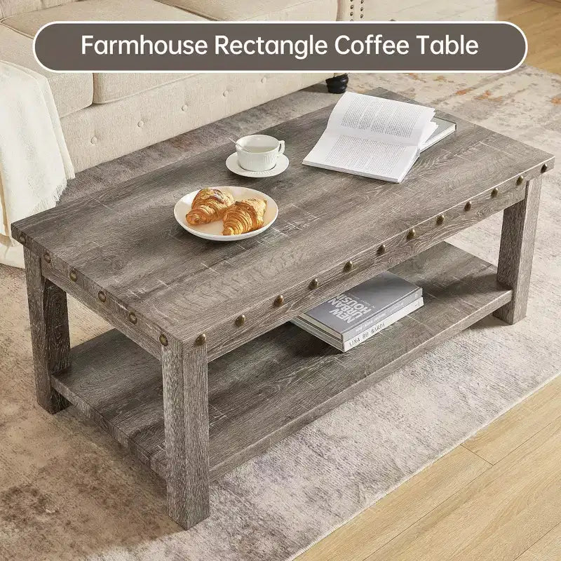 Mesa Sofá Beige, Mesa Consola de 47" con Estante de Almacenamiento, Mesa de Centro Moderna de MDF para Sala de Estar, Entrada, Pasillo