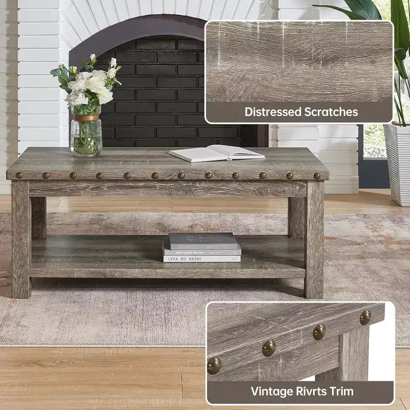 Mesa Sofá Beige, Mesa Consola de 47" con Estante de Almacenamiento, Mesa de Centro Moderna de MDF para Sala de Estar, Entrada, Pasillo