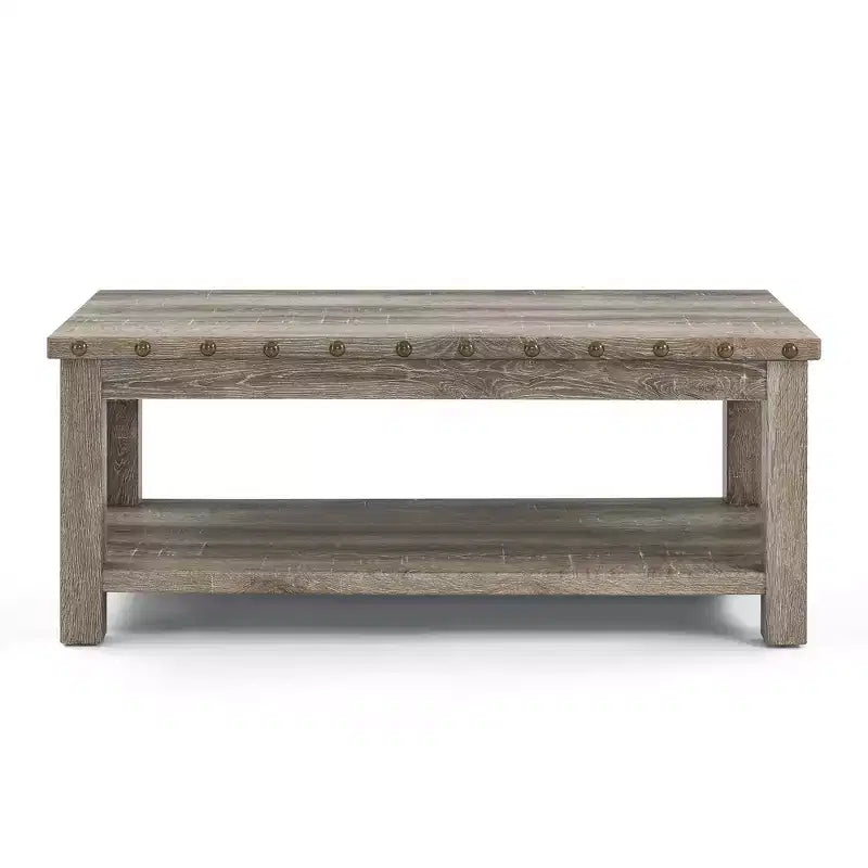 Mesa Sofá Beige, Mesa Consola de 47" con Estante de Almacenamiento, Mesa de Centro Moderna de MDF para Sala de Estar, Entrada, Pasillo