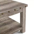 Mesa Sofá Beige, Mesa Consola de 47" con Estante de Almacenamiento, Mesa de Centro Moderna de MDF para Sala de Estar, Entrada, Pasillo