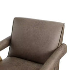 Okak Modern Natural Style Upholstered Armchair with Solid Wood Frame,Reading Leisure Chair for Living Rooms,Relaxation Areas