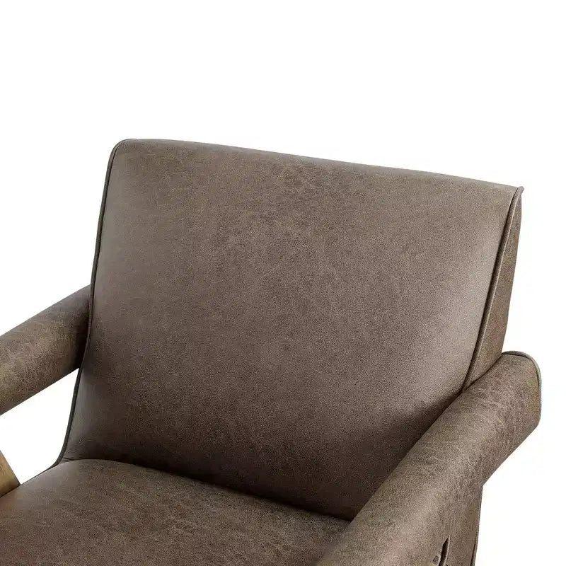Okak Modern Natural Style Upholstered Armchair with Solid Wood Frame,Reading Leisure Chair for Living Rooms,Relaxation Areas
