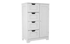 GDFStudio Cass Modern Manufactured Wood Bathroom Storage Cabinet with 4 Drawers and 1 Door