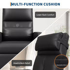 Power Lift Recliner Chair, Overstuffed PU Leather Single Sofa with Tall Back & 2 Side Pockets, Adjustable Home Theater Seating for Living Room