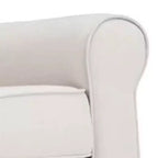 Sillón balancín Royal Hampton de 37 pulgadas, asiento con resortes ensacados, estructura de madera, tapizado suave de color beige