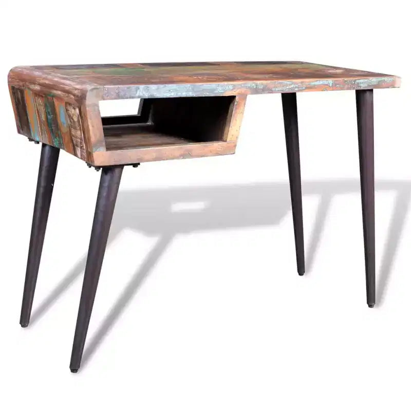 Escritorio Multicolor Madera recuperada, Hierro pintado 110 x 50 x 80 cm