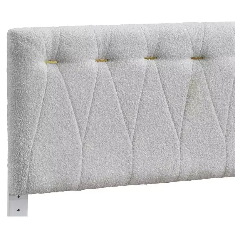 Cama de plataforma de madera color trigo Sinclair de Passion Furniture