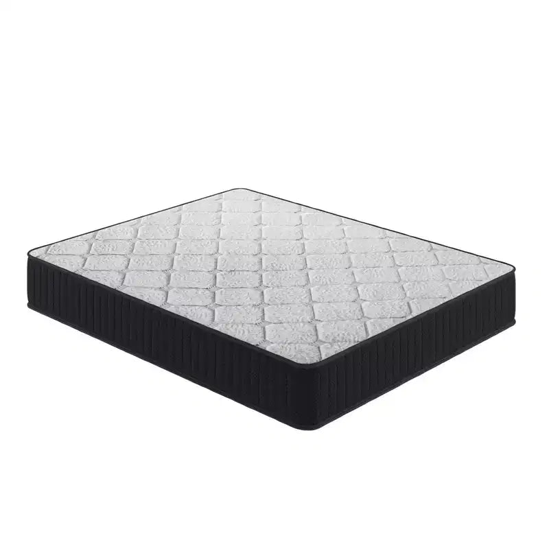 Okak Modern 10 pulgadas, colchón híbrido de muelles ensacados, azul marino y blanco, con alivio de presión para un sueño cómodo, colchones con certificación CertiPUR-US