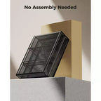 2 Tier Monitor Stand, Metal Monitor Riser with Drawer, Desk Organizer, Monitor Stand with Storage, Desktop Computer Stand for PC, Laptop, Printer