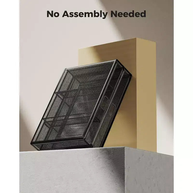 2 Tier Monitor Stand, Metal Monitor Riser with Drawer, Desk Organizer, Monitor Stand with Storage, Desktop Computer Stand for PC, Laptop, Printer