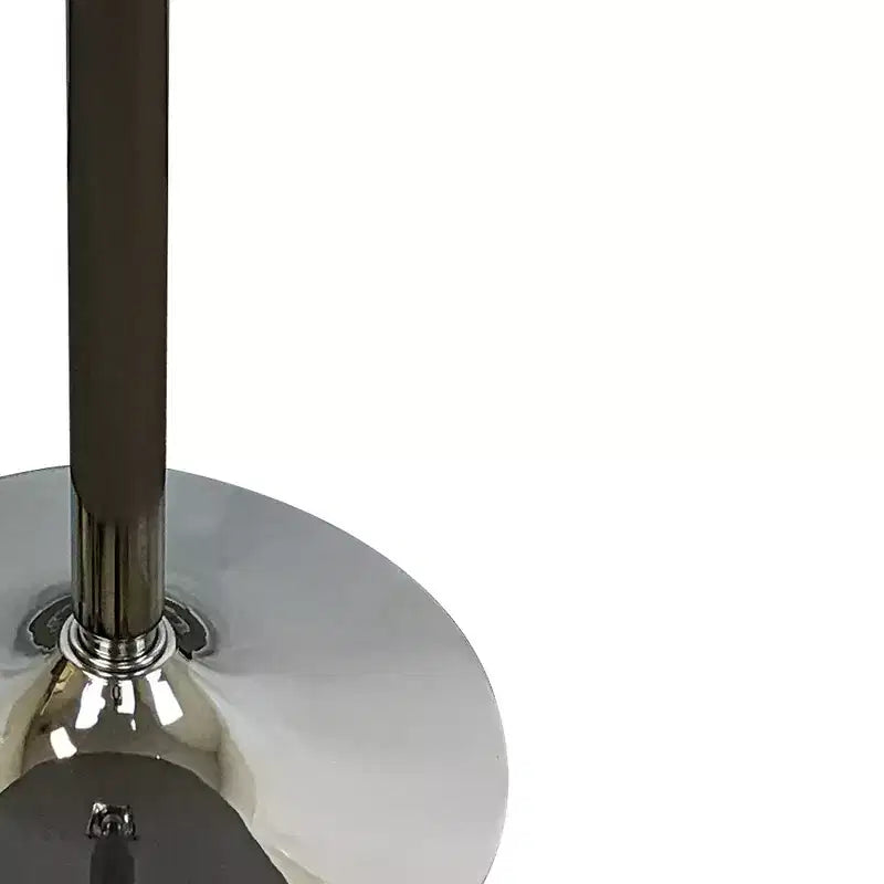 HomeRoots Mesa de comedor de 36 pulgadas con tapa redonda de madera negra y plateada y base de pedestal de metal