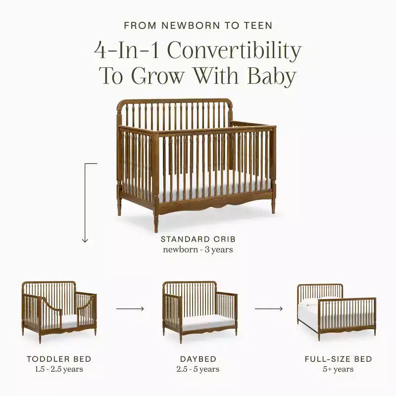 Cuna convertible 4 en 1 Liberty de Namesake con husos