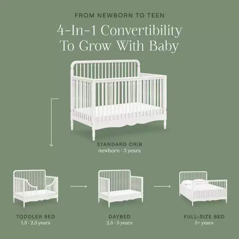 Cuna convertible 4 en 1 Liberty de Namesake con husos