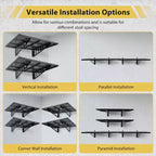 Storage Rack, 2 Pack 2x3ft Garage Wall Shelves, Garage Wall Shelving Wall Garage Storage Shelves Floating Wall Shelves, Wall Mounted 560lbs Capacity
