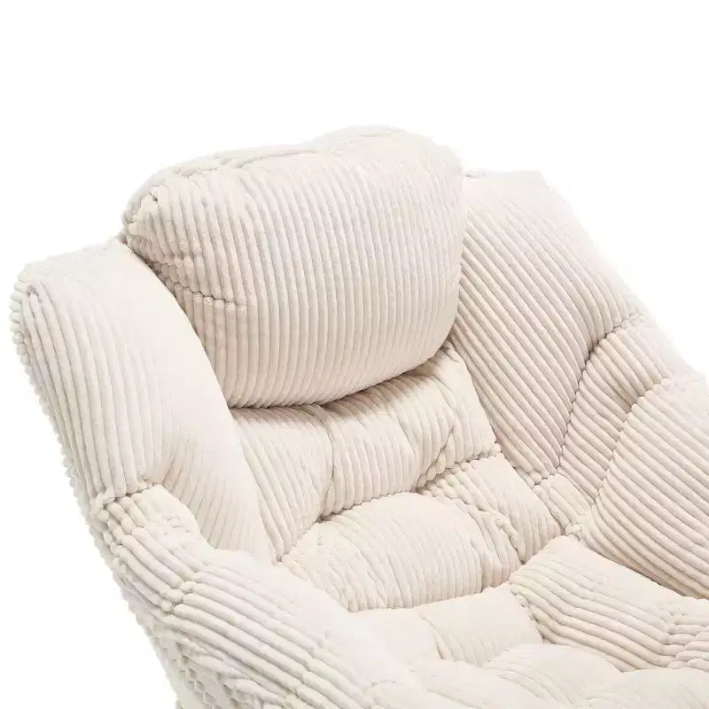Homy Casa Modern Lounge Accent Chair with Ottoman and Side Pocket, Upholstered Reading Chair with Armrests for Living Room, Bedroom or Game Room