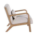 Homy Casa Marlow Wooden Accent Chair with Solid Wood Frame, Mid-Century Style