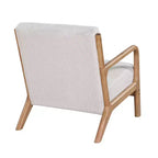 Homy Casa Marlow Wooden Accent Chair with Solid Wood Frame, Mid-Century Style