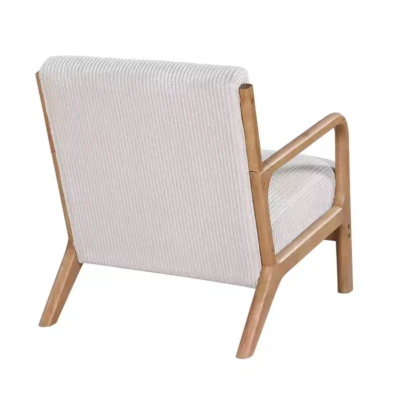 Homy Casa Marlow Wooden Accent Chair with Solid Wood Frame, Mid-Century Style