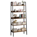 Bookshelf Bookcase,5 Tier Wooden Bookshelf with Doors Cabinet,Bookcase with Adjustable Shelves,Farmhouse Bookshelves Library Book Storage