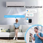 Costway 24000 BTU Mini Split Air Conditioner Heater with 2 Ton Heat Pump Installation Kit