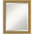 Amanti Art Carter Dark Gold Beveled Wood Framed Bathroom Vanity Wall Mirror