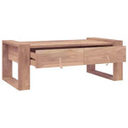 vidaXL Mesa de centro Teca Madera de teca maciza 110 x 60 x 40 cm