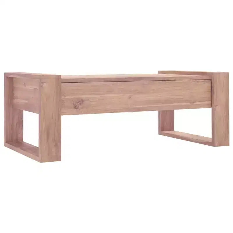 vidaXL Mesa de centro Teca Madera de teca maciza 110 x 60 x 40 cm