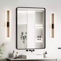 Okak Minimalism Rectangle Bathroom Mirror, Vanity Mirror with Aluminum Alloy Frame, Wall Mirror for Bathroom, Living Room