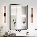 Okak Minimalism Rectangle Bathroom Mirror, Vanity Mirror with Aluminum Alloy Frame, Wall Mirror for Bathroom, Living Room