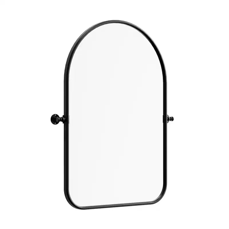 HomeRoots 36 Black Metal Arch Framed Accent Mirror