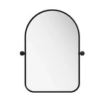 HomeRoots 36 Black Metal Arch Framed Accent Mirror