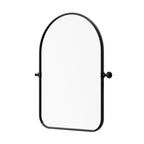 HomeRoots 36 Black Metal Arch Framed Accent Mirror