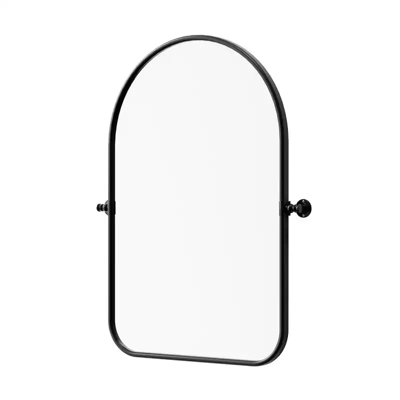 HomeRoots 36 Black Metal Arch Framed Accent Mirror