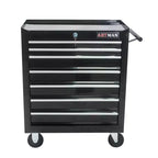 JVNOXK7-Drawer Multi-Function Tool Cart (With Wheels) Features four swivel casters, two with parking brakes - Black