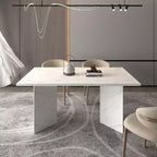 Okak 78.7IN Mesa de comedor extensible moderna para 6-10 personas, mesa plegable rectangular, mesa de comedor para cocina, comedor, blanco