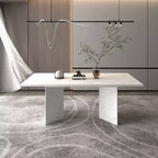 Okak 78.7IN Mesa de comedor extensible moderna para 6-10 personas, mesa plegable rectangular, mesa de comedor para cocina, comedor, blanco