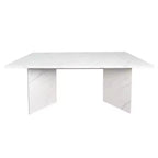 Okak 78.7IN Mesa de comedor extensible moderna para 6-10 personas, mesa plegable rectangular, mesa de comedor para cocina, comedor, blanco