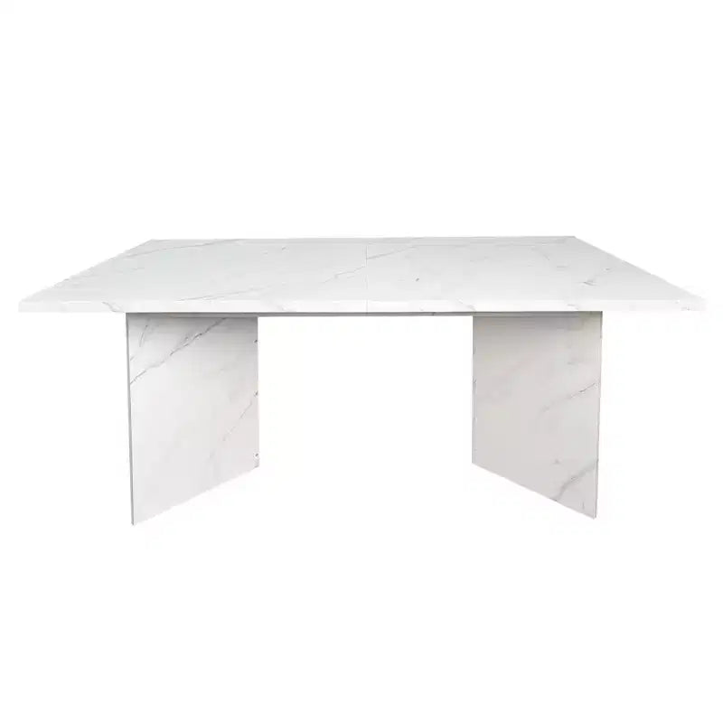 Okak 78.7IN Mesa de comedor extensible moderna para 6-10 personas, mesa plegable rectangular, mesa de comedor para cocina, comedor, blanco