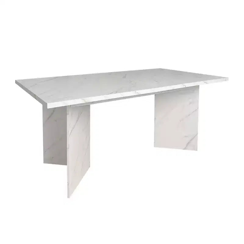 Okak 78.7IN Mesa de comedor extensible moderna para 6-10 personas, mesa plegable rectangular, mesa de comedor para cocina, comedor, blanco