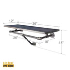 Pipe Decor 36 in. Wall Mounted Clothing Rack with Wood Shelf, Boulder Black