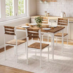 5 Piece Dining Table Set, Dining Table and Chairs Set for 4, Kitchen Table Set for Dining Room Kitchen Apartment
