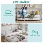 Base de cama doble con plataforma de metal resistente, base para colchón con listones, sofá cama con cabecero para dormitorio, sala de estar y habitación de invitados