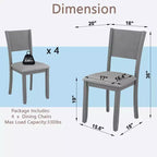 MAYEERTY Mesa de comedor rectangular moderna de madera de 47 pulgadas, estructura de metal con capacidad para 4 a 6 personas para cocina o comedor, nogal oscuro