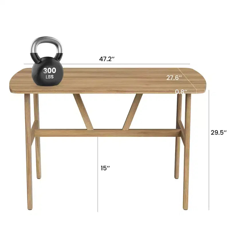 MAYEERTY Mesa de comedor rectangular moderna de madera de 47 pulgadas, estructura de metal con capacidad para 4 a 6 personas para cocina o comedor, nogal oscuro
