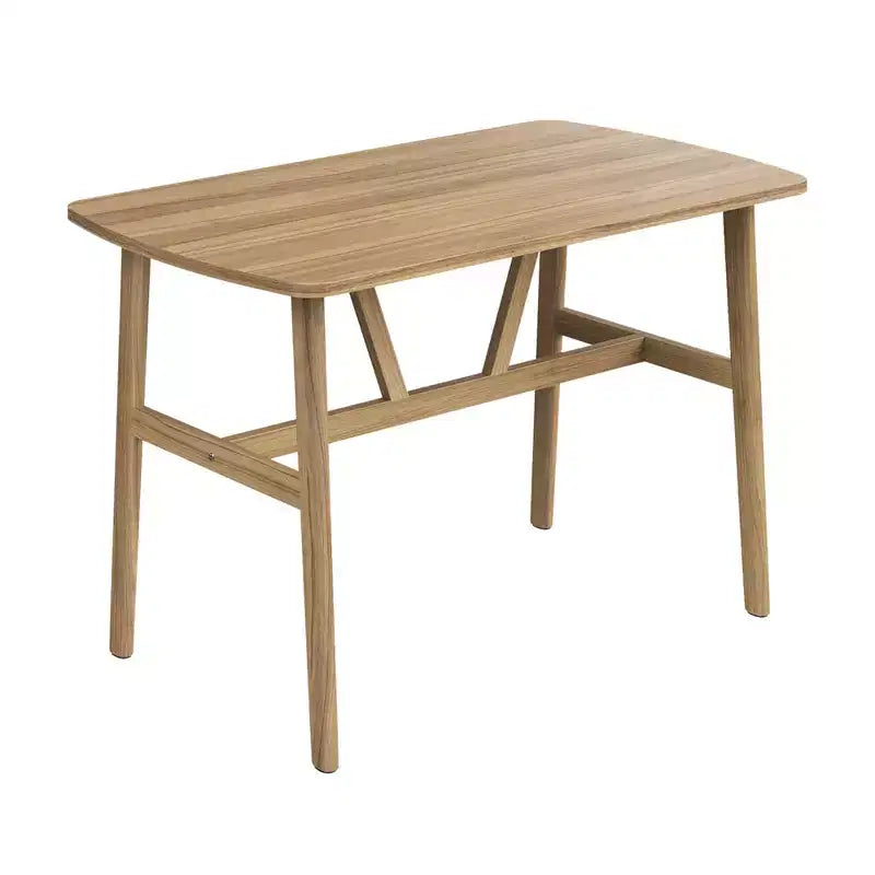MAYEERTY Mesa de comedor rectangular moderna de madera de 47 pulgadas, estructura de metal con capacidad para 4 a 6 personas para cocina o comedor, nogal oscuro