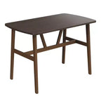 MAYEERTY Mesa de comedor rectangular moderna de madera de 47 pulgadas, estructura de metal con capacidad para 4 a 6 personas para cocina o comedor, nogal oscuro