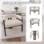 MAYEERTY Mesa de comedor rectangular moderna de madera de 47 pulgadas, estructura de metal con capacidad para 4 a 6 personas para cocina o comedor, nogal oscuro