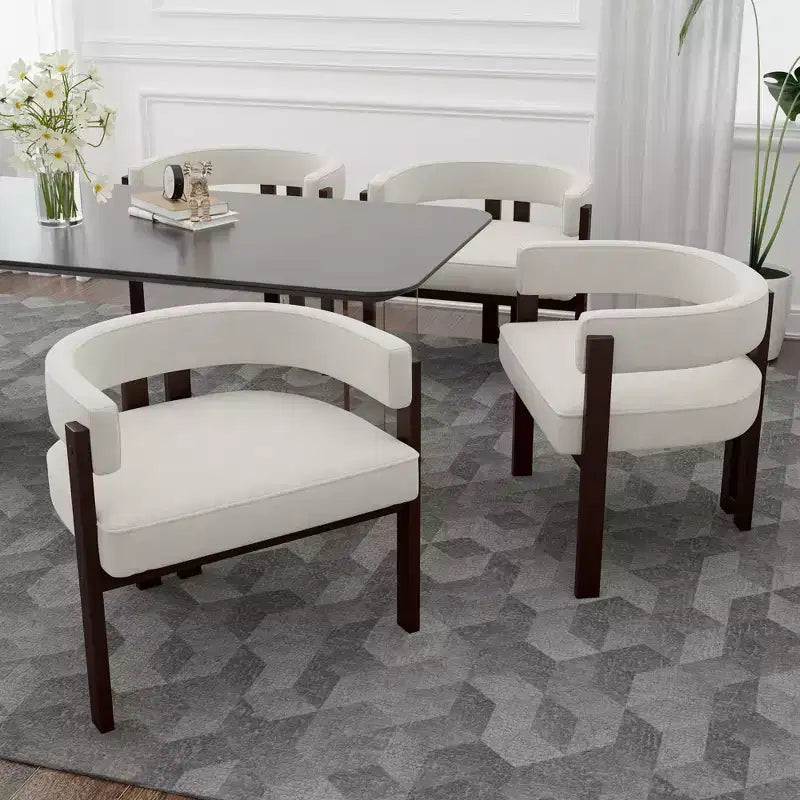 MAYEERTY Mesa de comedor rectangular moderna de madera de 47 pulgadas, estructura de metal con capacidad para 4 a 6 personas para cocina o comedor, nogal oscuro