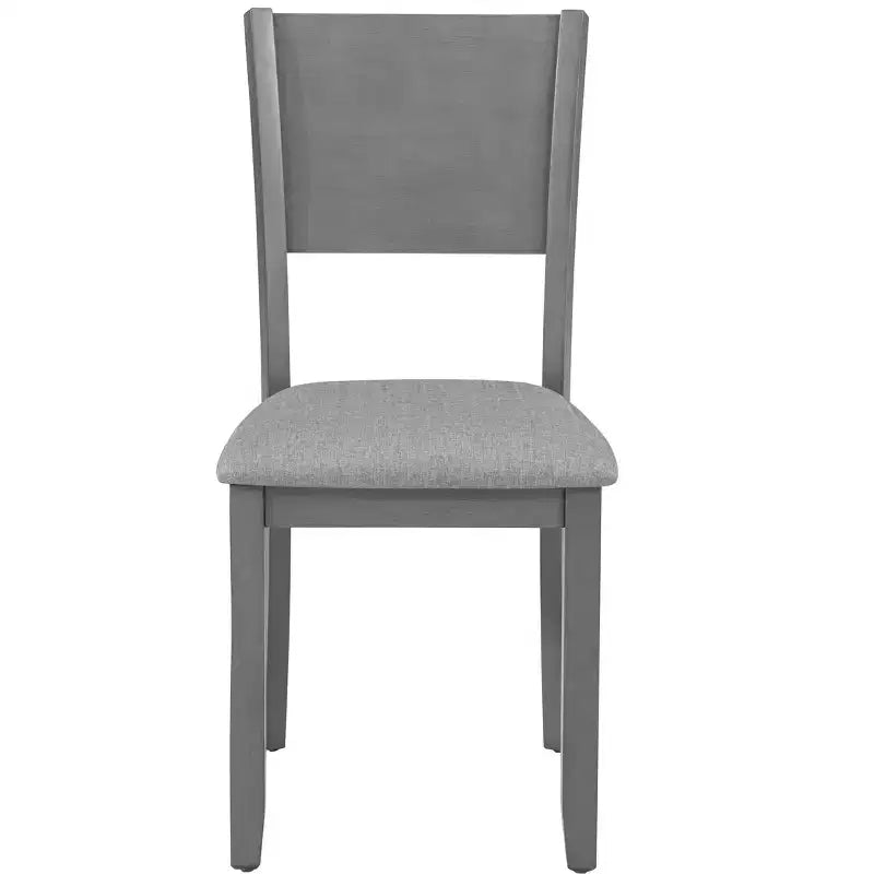 MAYEERTY Mesa de comedor rectangular moderna de madera de 47 pulgadas, estructura de metal con capacidad para 4 a 6 personas para cocina o comedor, nogal oscuro